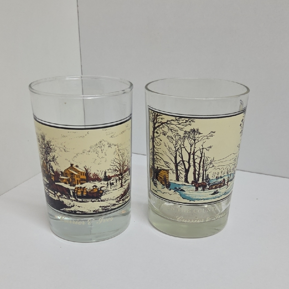 Vintage 1981 Arbys Scenic Glass Tumbler Set